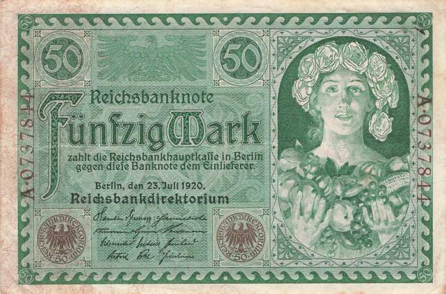 50 Mark 1920 Ro.66 U/A
